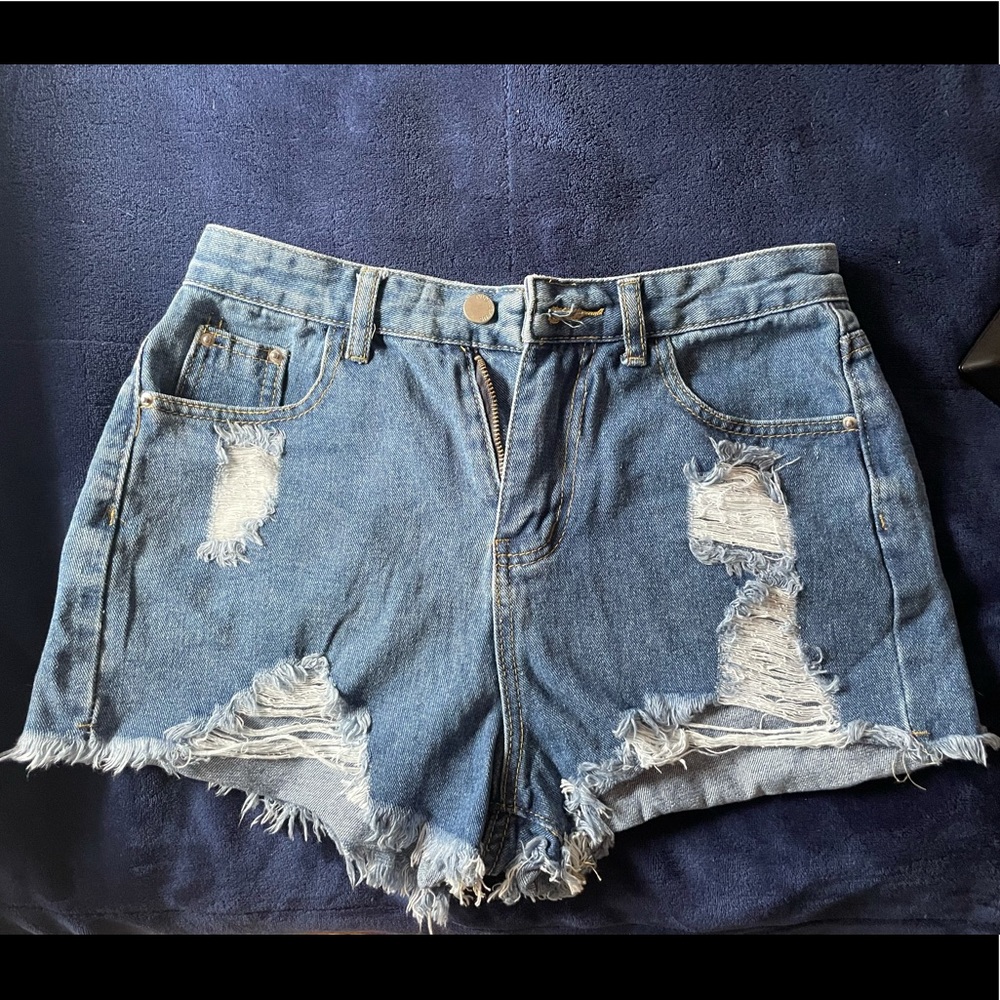 Shein Distressed Jean Short